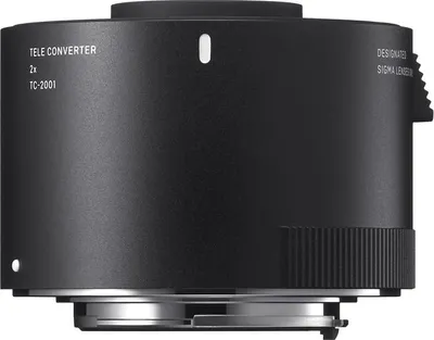 A studio shot of a camera teleconverter.