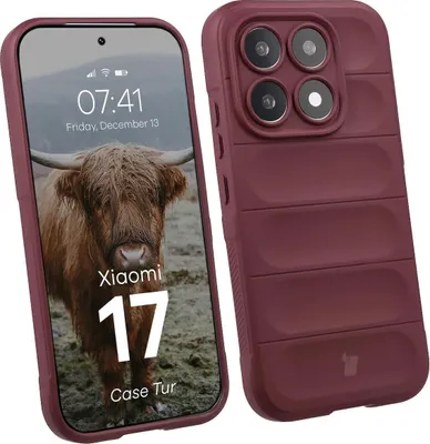 Produktbild von Robuste Handyhülle für Xiaomi 17, Bizon Case Tur, Burgunderrot