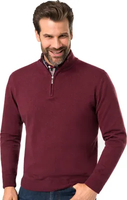 Produktbild von Royal Spencer Herren Kaschmir-Seide-Pullover mit Zipp, federleicht und temperaturregulierend