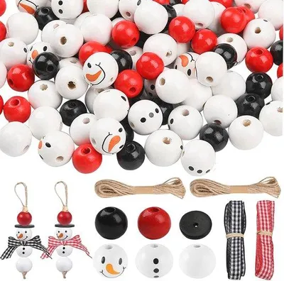 Productafbeelding van Natuurlijke kerstkralen 180 stuks voor creatief knutselen - perfect voor kerstdecoraties