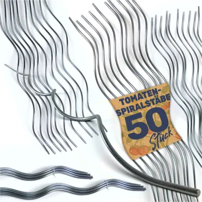 Produktbild von Tomatenspiralstäbe Rankhilfe Tomatenpflanzen Pflanzstab Rankstäbe 110 cm, Menge:50