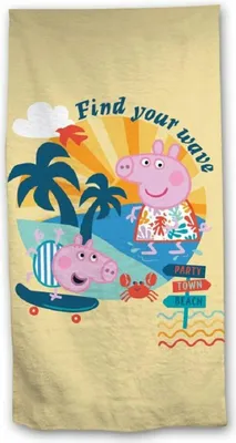 Produktbild von Peppa Pig Strandtuch - buntes Kinderstrandtuch 70x140cm Polyester