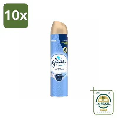 Obrázek produktu pro 10 kusů osvěžovače vzduchu Glade Clean Linen, 300 ml, balení