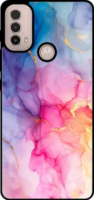 Zdjęcie produktu dla Etui na telefon Smartphonica pasujące do Motorola Moto E30 / E40 z marmurowym nadrukiem - Etui z TPU z marmurowym wzorem - Rainbow
