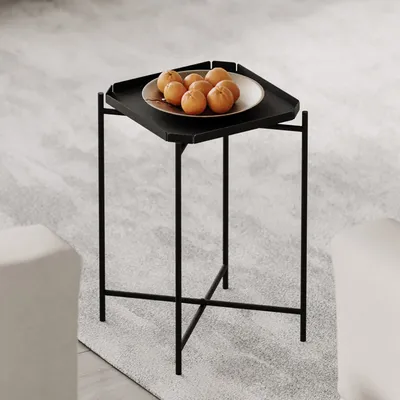 Zdjęcie produktu dla Skye Decor, Shb-008, stolik kawowy, 100% METAL, czarny, 46 x 46 x 56 cm