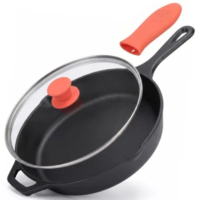 Produktbild von NutriChef Pfanne mit Deckel- 30cm, Große Bratpfanne, Hoher Rand 5cm