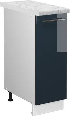 Obrázek produktu pro Lékárničková skříňka Vicco Fame-Line Tmavě modrá s vysokým leskem 30 cm , PD Mramor, Model 49578