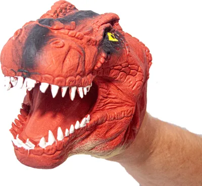 Produktbild von PVC Handpuppe Dinosaurier rot