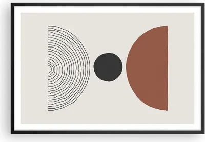 Produktbild von Gerahmtes Poster - Schwarzer Rahmen - Figuren Formen Geometrie - 91,5x61 cm - Wand Bild - Wanddeko - Wandbilder - Kunstposter - Wandposter - Bilderrahmen - Bilder - Kunstdruck - P2BAA91x61-4965