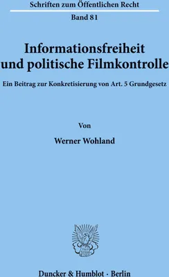 Produktbild von Informationsfreiheit und politische Filmkontrolle.