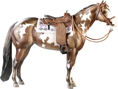 Productafbeelding van Paardenzadel - Western Zadel - Realistisch Spel - Gedetailleerd Ontwerp - Schaal 1:9 - Meerkleurig