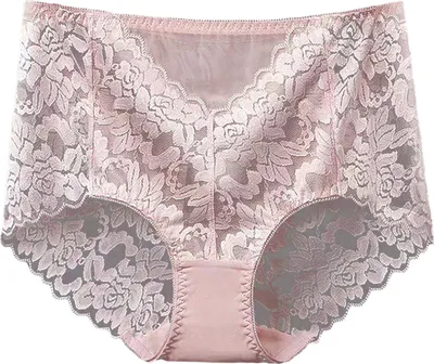Produktbild von Damen Unterhose mit hoher Taille, Bauchkontrolle, aushöhlen, Spitze, weich, atmungsaktiv, dünn, schnelltrocknend, Blumenstickerei, Po-Lifting, Lady Panties Slips Unterwäsche