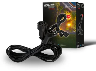 Image de Briloner Rallonge de câble 2 m extension 2 m 12 V IP67 Noir - Rallonge Jardin Terrasse