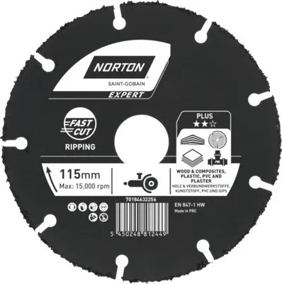 Produktbild von Diamanttrennscheibe Norton Ø 115 mm 1 Stück