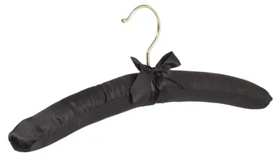 Produktbild von Kleiderbügel-Set, 40 Stück - Satin, mit 360° drehbarer Hake - Schwarz - 38 cm