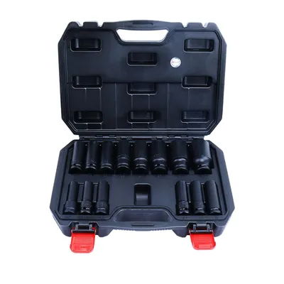Produktbild von 14-teiliges 1/2 Zoll Schlagschrauber-Nuss-Set – tiefe Impact-Stecknüsse 10–32 mm aus Cr-Mo-Stahl