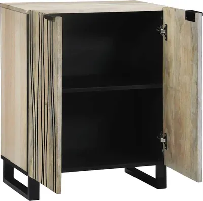 Obrázek produktu pro vidaXL Komoda bílá 60 x 33,5 x 75 cm z masivního mangového dřeva