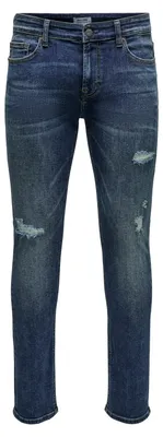Produktbild von ONLY & SONS Slim Fit Jeans Basic Denim Hose ONSLOOM Tapered Trousers Stone Wash Größe: 30W / 30L