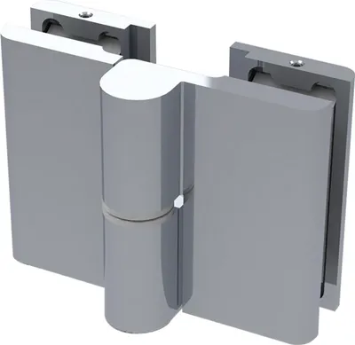 Produktbild von Duschtür Scharnier 8411N 180 Grad Glas-Glas rechts, Zamak verchromt poliert