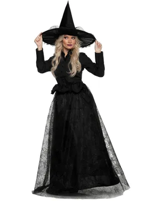 Produktbild von Schwarze Spinnenhexe - Halloween Kostüm Damen Größe: XL
