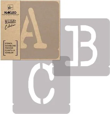 Produktbild von Alphabet Malschablonen Set 42 Stück, 14 cm Buchstaben & Zahlen Typewriter Capital Schriftart, Wiederverwendbare Kunststoff Stencil, DIY