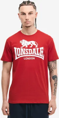 Produktbild von Herren T-Shirt normale Passform LOGO Red/White M Lonsdale