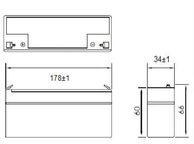 Obrázek produktu pro Baterie olověná 12V / 2,3Ah MW Power AGM gelový akumulátor