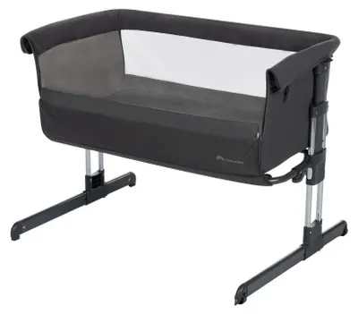 Produktbild von Bebeconfort Beistellbett Calidoo, höhenverstellbares Babybett, gemütlich und weich gepolstert, nutzbar ab der Geburt bis max. 9 kg, Tinted Graphite