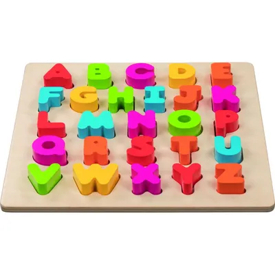 Produktbild von Alphabetpuzzle 3D lasiert