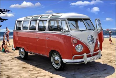 Produktbild von Revell Fahrzeug-Modellbausatz Volkswagen T1 Samba Bus, Autobus, 173 Teile, 1:24, 07399
