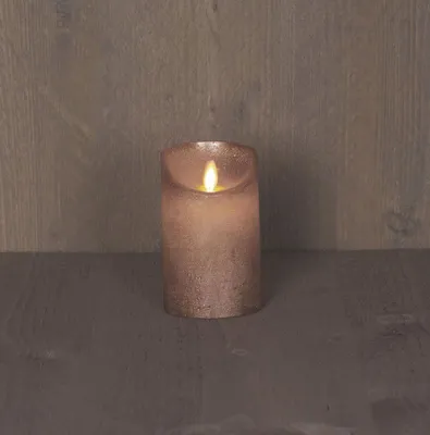 Produktbild von Anna's Collection Gefuhrte stumpfe Kerze - Bronze - 12,5 x D7,5 cm - Wachs