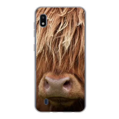 Produktbild von MuchoWow® Handyhülle Schutzhülle Hülle für Samsung Galaxy A10 Schottischer Highlander - Nase - Haare Silikon Softcase Handy Hülle - Schutzhülle