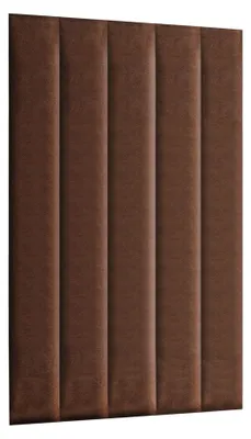 Produktbild von MG Design Polsterpaneel 15 x 120 cm in Braun - 3D Wandkissen fürs Bettkopfteil & Wanddeko, ohne Bohren, geräuschmindernd, texturierte, robuste & Pflegeleichte Oberfläche