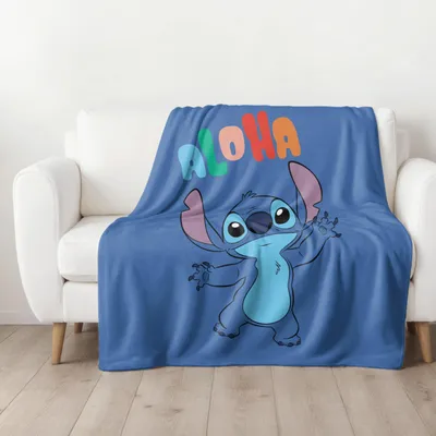 Obrázek produktu pro Fleecová deka, rozměry 200 x 160 cm, s motivem Lilo a Stitche