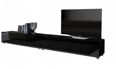 Produktbild von TV-Schrank CALARI Black Gloss 300 cm – Modernität, Funktionalität und Eleganz in einem