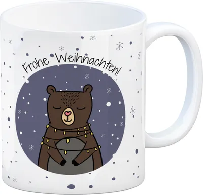 Produktbild von Frohe Weihnachten Kaffeebecher mit süßem Bären
