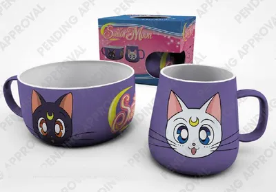 Immagine prodotto di Set per la colazione Sailor Moon: tazza + ciotola Luna e Artemis