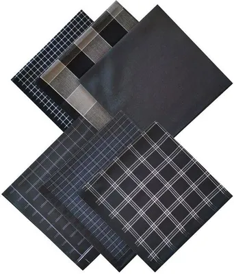 Produktbild von Ibenzoa® Herren-Taschentücher aus Baumwolle, 6er-Set, 43 x 43 cm, klassisches Rautenmuster – weich, atmungsaktiv & vielseitig