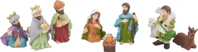 Produktbild von VBS Krippenfiguren "Sidon", ca. 2,3 - 8,5 cm, 9-tlg.
