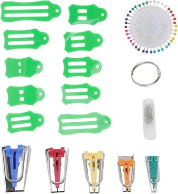 Imagen del producto de Kits de accesorios para patchwork y acolchado, herramientas para proyectos de "hágalo usted mismo" (DIY) – Juego para confeccionar cintas sesgadas