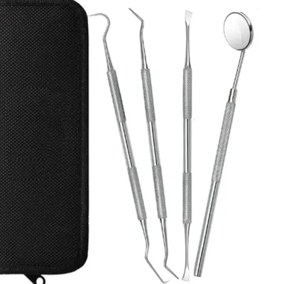 Produktbild von Zahnpflege-Set für den Heimgebrauch–persönliche und Haustier-Mundhygiene,4-teiliges Set mit 4 Zahnsteinentfernern,effektive Zahnreinigung & Zahnpflege