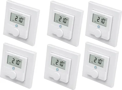 Produktbild von HOMEMATIC IP 156669A0, Wandthermostat mit Luftfeuchtigkeitssensor, 6 Stück