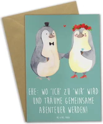 Produktbild von Mr. & Mrs. Panda Glückwunschkarte Hochzeitsfeier Abenteuer - Meeresbrise - Geschenk, Heirat, osterkarten, Magie, besonderes Erlebnis, emotional, gemeinsame, Liebe
