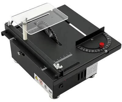Obrázek produktu pro Mini stolní kotoučová pila, příkon 200 W, maximální hloubka řezu 30 mm, otáčky naprázdno 10 000 ot./min, úhel řezu od 0° do 90°, 7-stupňové nastavení