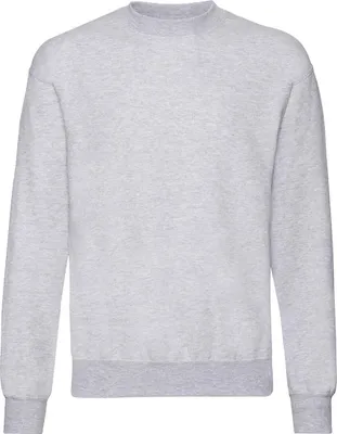 Produktbild von Fruit of the Loom Herren Set-In Sweater Rundhals Pullover Pulli , Größe:4XL, Farbe:Heather Grey