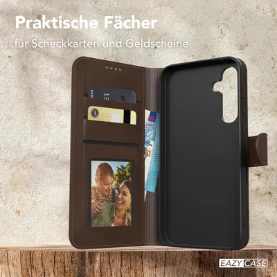 Produktbild von EAZY CASE Business Hülle für Samsung Galaxy A35 klappbar, Premium Kunstleder Handyhülle mit Kartenfach