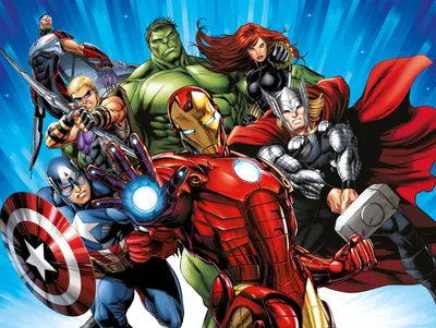 Obrázek produktu pro Sanders & Sanders The Avengers Modrá, zelená a červená tapeta - 601033 - 3,6 x 2,7 m