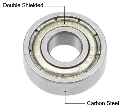 Produktbild von 5pcs 695ZZ Rillen Kugellager Z2 5mm x 13mm x 4mm Kohlenstoffstahl doppelt versiegelt