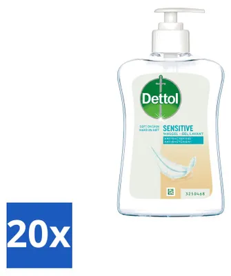 Produktbild von 20 x Dettol Handseife Empfindliche Haut - Mild & Pflegend - 250 ml - Vorteilspackung - 20 Stücke