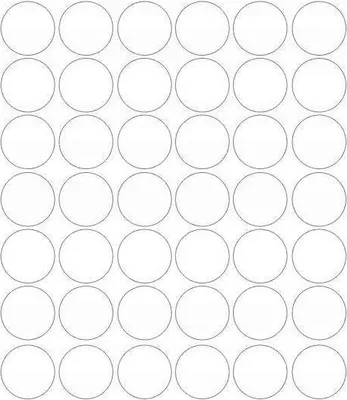 Image de Autocollants ronds, diamètre 3 cm, 42 pièces, blanc mat